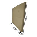 Ver imagem 2 de Cabeceira Estofada Topázio 90 cm Para Cama Box Quarto Solteiro Luxo MV Estofados Suede Bege