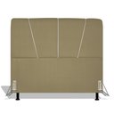 Ver imagem 1 de Cabeceira Estofada Topázio 90 cm Para Cama Box Quarto Solteiro Luxo MV Estofados Suede Bege