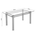 Ver imagem 3 de Conjunto de Mesa Tampo Vidro 140cmx80cm 6 Cadeiras Cromadas Camila Premium Ciplafe
