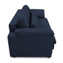 Ver imagem 7 de Sofá Retrátil Manual Sala de Estar Nolan Bipartido 250cm Conforto Premium em Couro Azul Marinho G58