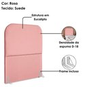 Ver imagem 4 de Cabeceira Solteiro 100 Cm com Frame Alana Suede Rosa Artte