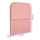 Ver imagem 3 de Cabeceira Solteiro 100 Cm com Frame Alana Suede Rosa Artte
