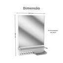 Ver imagem 3 de Espelheira Bellart para Banheiro Tam. 34,9 X 25,9cm Cor Branco Durín
