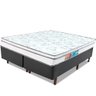 Conjunto Cama Box Queen + Colchão D45 Espuma Ortopédico 158x198cm BF Colchões - 1