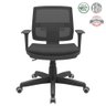 Cadeira Executiva Giratória Para Escritório Brizza Tela Ergonômica Com Certificado NR17 Preta - 4