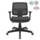 Ver imagem 4 de Cadeira Executiva Giratória Para Escritório Brizza Tela Ergonômica Com Certificado NR17 Preta