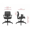 Ver imagem 7 de Cadeira Executiva Giratória Para Escritório Brizza Tela Ergonômica Com Certificado NR17 Preta