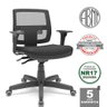 Cadeira Executiva Giratória Para Escritório Brizza Tela Ergonômica Com Certificado NR17 Preta - 2