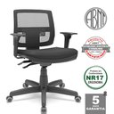 Ver imagem 2 de Cadeira Executiva Giratória Para Escritório Brizza Tela Ergonômica Com Certificado NR17 Preta
