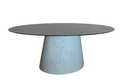 Ver imagem 1 de Mesa de Jantar Cone Cimento Queimado Oval 235x122cm Tampo Laca Preto