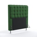 Ver imagem 2 de Kit Cabeceira Estofada Decorativa Dama 90 Para Cama de Solteiro e Calçadeira Sagitarius Sued Verde A