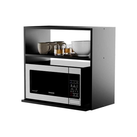 Nicho para Cozinha Cannes 60cm sem Porta MDP Preto Mercado Das Prateleiras