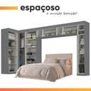Ver mais imagens de Guarda Roupas Modulado Closet de Canto Quarto Completo 12 Portas Espaço Cama Queen 1,58m Madrid