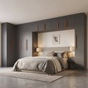 Ver imagem 2 de Guarda Roupas Modulado Closet de Canto Quarto Completo 12 Portas Espaço Cama Queen 1,58m Madrid