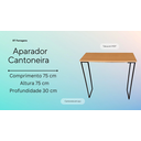 Ver imagem 2 de Aparador Industrial de Ferro Cantoneira Rustico - Mdf Claro