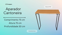 Ver imagem 2 de Aparador Industrial de Ferro Cantoneira Rustico - Mdf Claro