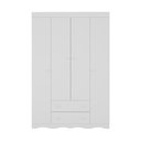 Ver imagem 7 de Guarda-roupa Infantil 122cm 4 Portas e 2 Gavetas Realeza Multimóveis Mp4453 Branco Branco