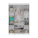 Ver imagem 5 de Guarda-roupa Infantil 122cm 4 Portas e 2 Gavetas Realeza Multimóveis Mp4453 Branco Branco