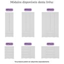 Ver imagem 6 de Guarda-roupa Infantil 122cm 4 Portas e 2 Gavetas Realeza Multimóveis Mp4453 Branco Branco