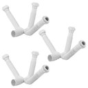 Ver imagem 1 de Kit 3 Sifão Triplo Sanfonado/extensivo Universal Abs Branco