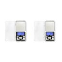 Ver imagem 1 de Kit 2 Balanças de Bolso Digitais Pocket Scale de Alta Precisão Eletrônicas Portáteis 500g:prata/únic