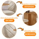 Ver imagem 6 de Mesa de Jantar Olímpia 120cm Mdf Canto Copo e com 4 Cadeiras Melissa