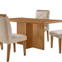 Ver mais imagens de Mesa de Jantar Olímpia 120cm Mdf Canto Copo e com 4 Cadeiras Melissa