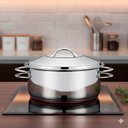 Ver imagem 4 de Kit Caçarola Aço Inox Solar 4,7 Litros Pit 1 + Jogo de Utensílios 6 Peças Verano Ônix -