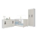 Ver imagem 2 de Quarto de Bebê Completo com Berço Americano 3 em 1 Doçura Multimóveis Mp4658 Branco/off White