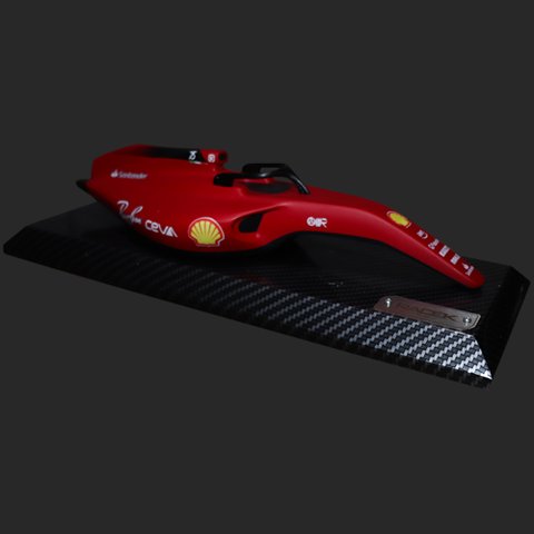 Miniatura 3d Quadro Decorativo 33cm X 12,5cm Carro F1 Sf90 Vermelha G53 - Gran Belo