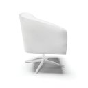 Ver imagem 2 de Cadeira Sala de Jantar Giratória Base Cromada Stella Sintético D03 - D'Rossi Cor Branco