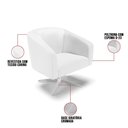 Ver imagem 5 de Cadeira Sala de Jantar Giratória Base Cromada Stella Sintético D03 - D'Rossi Cor Branco