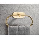 Ver imagem 2 de Kit Acessorios Banheiro Dourado Escovado Dupla Face Redondo