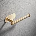 Ver mais imagens de Kit Acessorios Banheiro Dourado Escovado Dupla Face Redondo