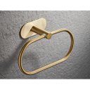 Ver imagem 6 de Kit Acessorios Banheiro Dourado Escovado Dupla Face Redondo