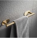Ver imagem 4 de Kit Acessorios Banheiro Dourado Escovado Dupla Face Redondo