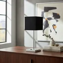 Ver imagem 1 de Abajur Luminaria de Mesa Quadrado Clássico Elegante Decoração Iluminação Casa Sala Quarto Escritório