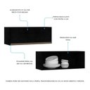 Ver imagem 5 de Armário Aéreo 1 Porta para Cozinha Modulada Milão Menu Móveis Preto