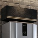 Ver imagem 2 de Armário Aéreo 1 Porta para Cozinha Modulada Milão Menu Móveis Preto