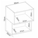 Ver imagem 7 de Armário Aéreo Proença 60cm Basculante 1 Porta Mdf e 1 Porta Vidro Reflecta Nogueira Touch/nude