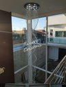 Ver imagem 5 de Lustre de Cristal Legítimo Pé Direito Duplo 3 Metros - Transparente