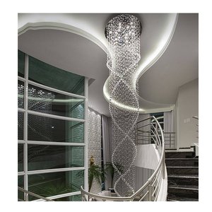 Lustre de Cristal Legítimo Pé Direito Duplo 3 Metros - Transparente