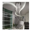 Ver imagem 1 de Lustre de Cristal Legítimo Pé Direito Duplo 3 Metros - Transparente