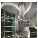 Ver imagem 2 de Lustre de Cristal Legítimo Pé Direito Duplo 3 Metros - Transparente