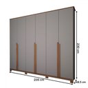 Ver imagem 5 de Guarda-roupa Casal Calábria 6 Portas 6 Gavetas Cinza/nature - Panorama Móveis