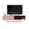 Rack para Tv Suspenso Ripado até 70 Polegadas Off White Nogueira Guido Jm Móveis - 2