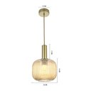 Ver imagem 4 de Lustre Pendente Nordecor Canne Oni 2915 Ouro Champagne E27 Bivolt