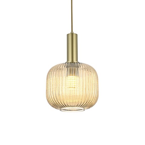 Lustre Pendente Nordecor Canne Oni 2915 Ouro Champagne E27 Bivolt