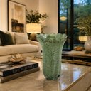 Ver imagem 2 de Vaso Decorativo em Murano na Cor Verde Menta 24x16x16cm