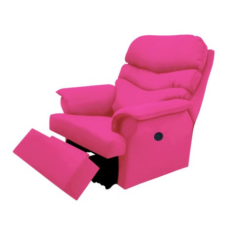 Poltrona Reclinável Elétrica Suede Pink